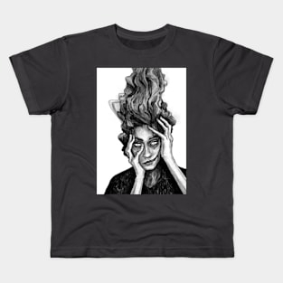 fantasy sad girl upset Kids T-Shirt